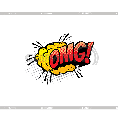 Omg Cartoon-Comic-Sound, Knallwolken-Explosion | Stock Vektorgrafik |ID 6955405