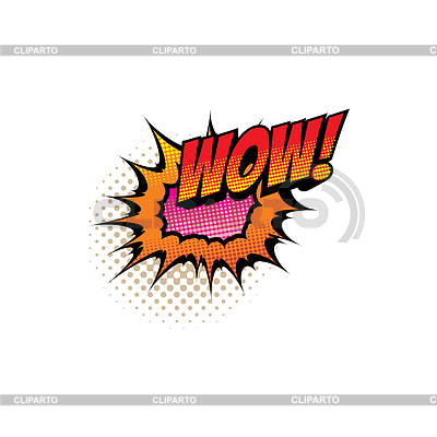 Cartoon comic book sound, Wow bubble blast | Stock Vector Graphics |ID 6955441