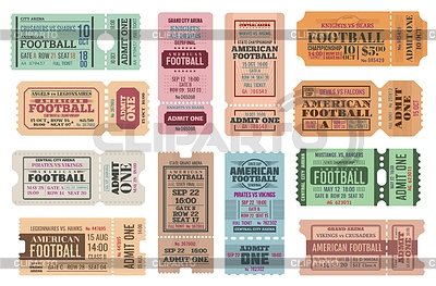 Entradas de fútbol americano | Ilustración vectorial de stock |ID 6967390