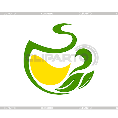 Té verde con limón y hojas de hierbas. | Ilustración vectorial de stock |ID 7034270