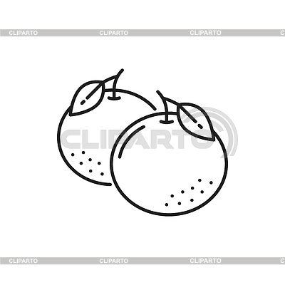 Chinesisches orangefarbenes Neujahrsfeiertagsfruchtsymbol | Stock Vektorgrafik |ID 7260998