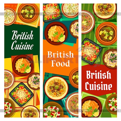 British food restaurant dishes banners | High resolution stock photo |ID 7367190
