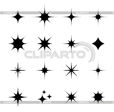 Star sparkle, energy twinkle and starburst icons | Stock Vector Graphics |ID 7416273