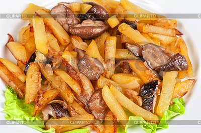 Patatas fritas con setas | Foto de alta resolución |ID 3847508