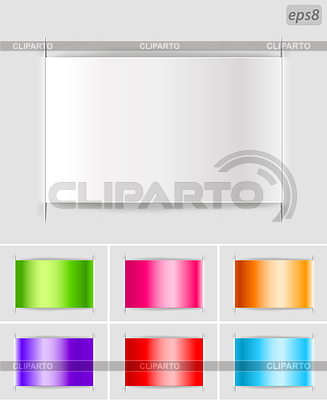 Conjunto de etiquetas en blanco | Ilustración vectorial de stock |ID 3724969