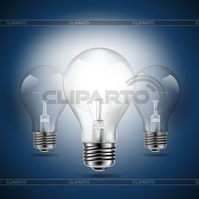 Light bulbs on blue background | Stock Vector Graphics |ID 3887494