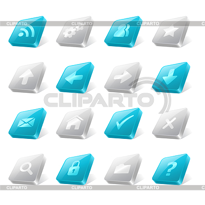 3d web botones | Ilustración vectorial de stock |ID 3770476