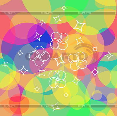 Multicolor Modelo inconsútil con el modelo blanco | Ilustración vectorial de stock |ID 3818495