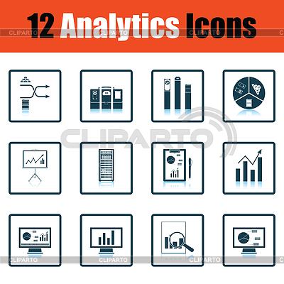 Conjunto de iconos de Google Analytics | Ilustración vectorial de stock |ID 6327289