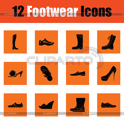 Conjunto de iconos de calzado | Ilustración vectorial de stock |ID 6330819