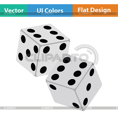 Craps dice icono | Ilustración vectorial de stock |ID 6335860