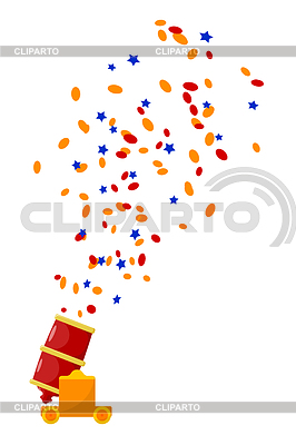 Arma abstracto de color rojo brillante imagen en color con confeti o | Ilustración vectorial de stock |ID 5872464