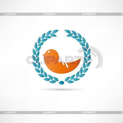 Abstracción pájaro icono | Ilustración vectorial de stock |ID 3937166