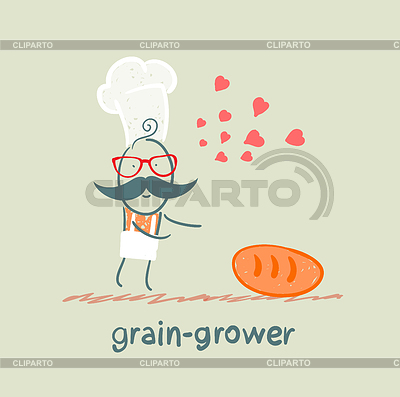 Korn-Züchter in der Liebe mit Brot | Stock Vektorgrafik |ID 4016629
