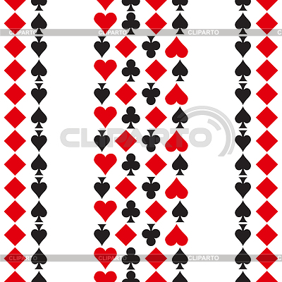 Modelo con los símbolos de las tarjetas que juegan | Ilustración vectorial de stock |ID 5899196