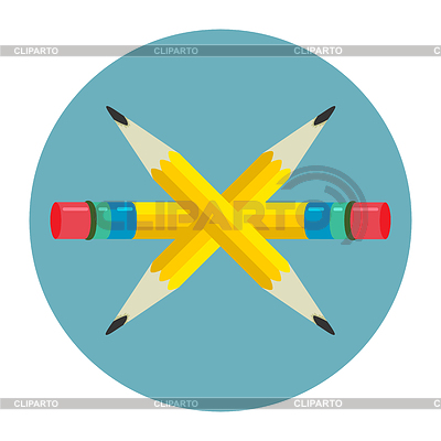 Pencil Icon flat logo | Stock Vector Graphics |ID 6167618