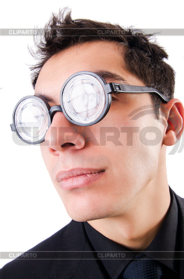 Nerd businessman on white | High resolution stock photo |ID 3720158