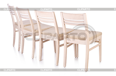 Row of chairs on white | High resolution stock photo |ID 3791570