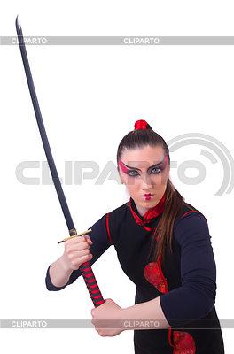 Woman in japanese martial art concept | High resolution stock photo |ID 3877068