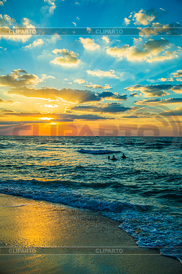 Dubai sea and beach, beautiful sunset at beach | High resolution stock photo |ID 3726028