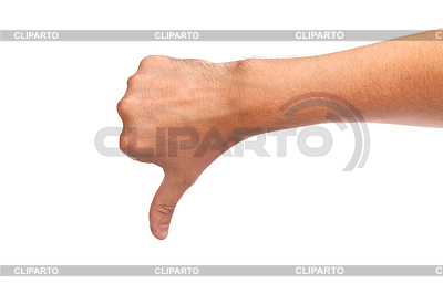 Thumb down male hand sign | High resolution stock photo |ID 3727067