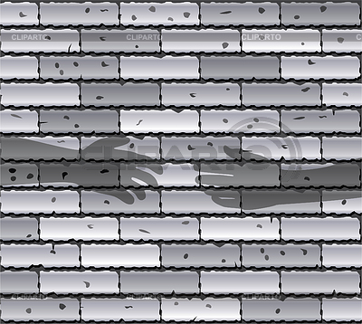 Pared de ladrillo gris y sombras de la gente `s manos | Ilustración vectorial de stock |ID 3761825