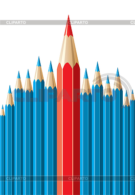 Lápices, concepto de liderazgo | Ilustración vectorial de stock |ID 3770263