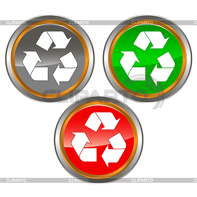 Botones de reciclaje | Ilustración vectorial de stock |ID 3913008