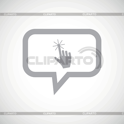 Icono de mensaje gris Cursor de la mano | Ilustración vectorial de stock |ID 5090390
