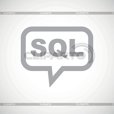 SQL серый значок сообщения | Векторный клипарт |ID 5090630