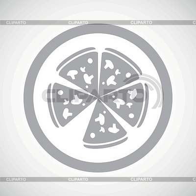 Grau Pizza-Zeichen Symbol | Stock Vektorgrafik |ID 5090914