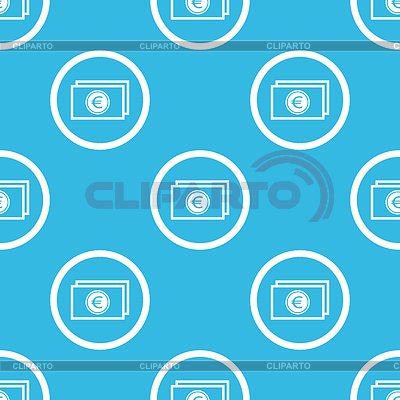 Euro bill sign blue pattern | Stock Vector Graphics |ID 5096847