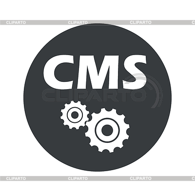 Monochrome Runde CMS Einstellungen icon | Stock Vektorgrafik |ID 5100477