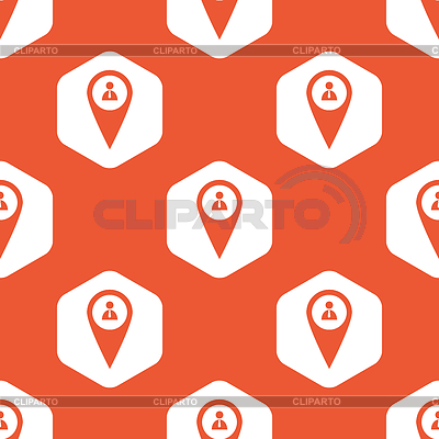 Orange hexagon Person Zeiger Muster | Stock Vektorgrafik |ID 5111436