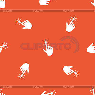 Patrón de cursor de la mano de Orange | Ilustración vectorial de stock |ID 5129286