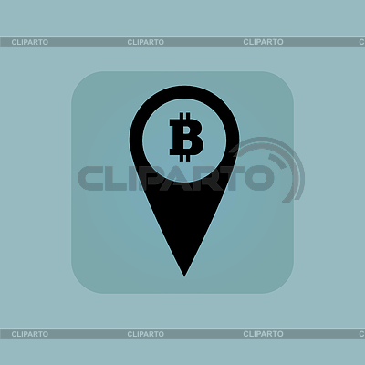 Pale blue bitcoin pointer icon | Stock Vector Graphics |ID 5150259