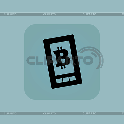 Pale icono de la pantalla azul bitcoin | Ilustración vectorial de stock |ID 5150267