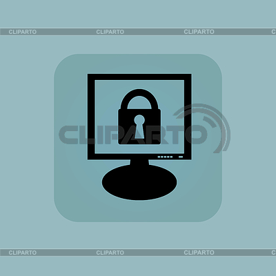 Azul bloqueado Pale icono del monitor | Ilustración vectorial de stock |ID 5150604