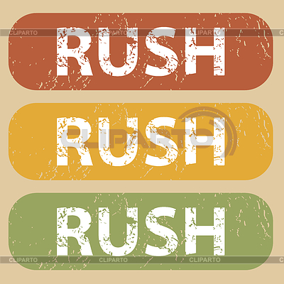 Vintage RUSH stamp set | Stock Vector Graphics |ID 5160918