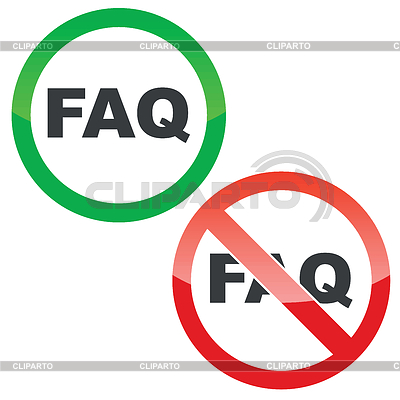 Signos FAQ conjunto de permisos | Ilustración vectorial de stock |ID 5167530