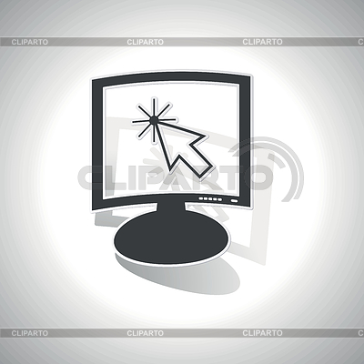 Flecha curva icono del monitor cursor | Ilustración vectorial de stock |ID 5189332