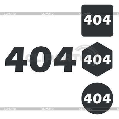 404 conjunto de iconos, monocromo | Ilustración vectorial de stock |ID 5226536