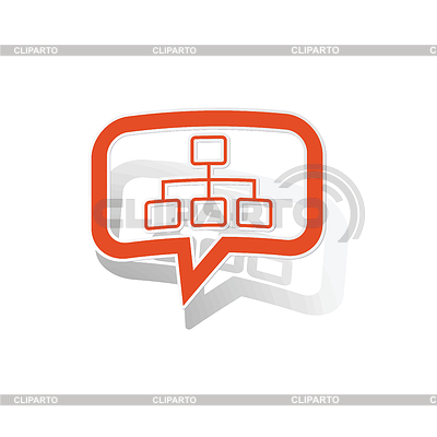 Pegatina mensaje esquema, naranja | Ilustración vectorial de stock |ID 5280448