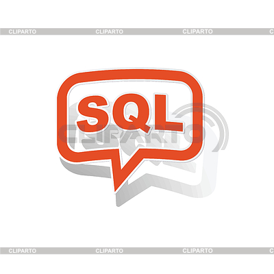 Pegatina mensaje de SQL, naranja | Ilustración vectorial de stock |ID 5280484