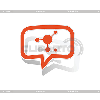 Pegatina mensaje Molecule, naranja | Ilustración vectorial de stock |ID 5280588