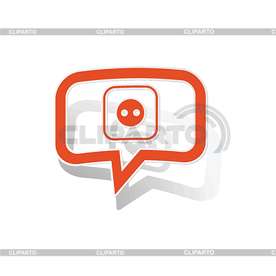 Pegatina mensaje Socket, naranja | Ilustración vectorial de stock |ID 5280650