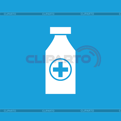 Medical bottle icon, white | Stock Vector Graphics |ID 5333404