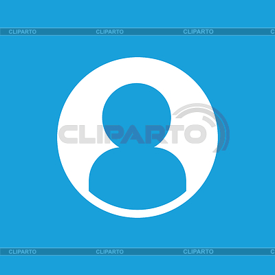 Profile icon, white | Stock Vector Graphics |ID 5333428