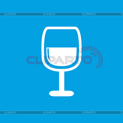 Wine glass icon, white | Stock Vector Graphics |ID 5333556