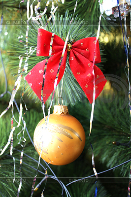 New Year`s sphere on fur-tree | High resolution stock photo |ID 3709980